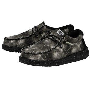 Hey Dude Youth Wally Galaxy Black Glow in the dark Y12 US Brand new with tags.